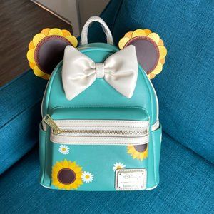 NWT Loungefly Disney Mini Backpack - Sunflowers and Teal Daydreams